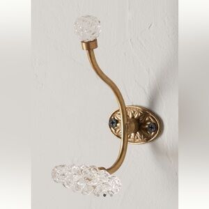 Anthropologie Gold Decorative Wall Hook- “Glass Etoile”